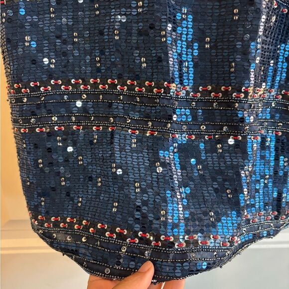 !!SOLD!! Giorgio Armani Silk Beaded and Sequin Blouse Designer brand - Picture 5 of 11